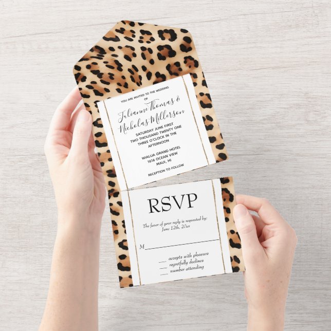 Casamento Chic Brown Cream Leopard (Tearaway)