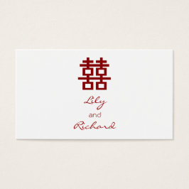 Casamento chinês da felicidade dobro minimalista