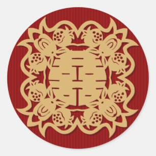 Casamento chinês dupla felicidade adesivos vermelh