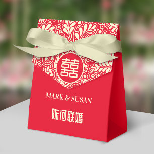 Casamento Chinês - Obrigado Caixa Favorável (Bilín