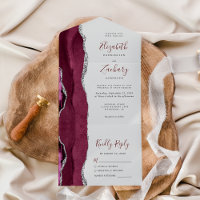 Casamento Cinza Ágata Prata Borgonha