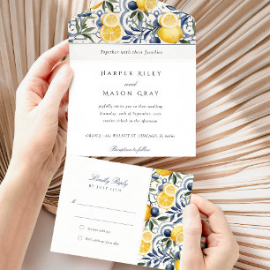 Casamento Citrus Elegance com RSVP destacável