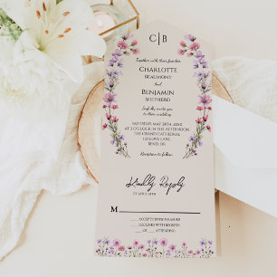 Casamento Clássico de Beige de Flor Selvagem Moder