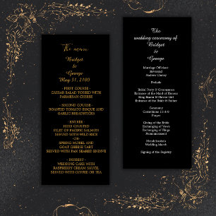 casamento clássico do menu de filigree e do progra
