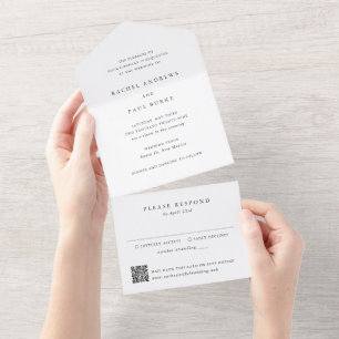 Casamento Clássico e Atemporal com QR Code Formal