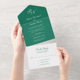 Casamento Clássico Elegante Verde Esmeralda