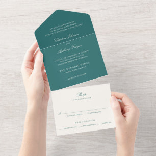 Casamento Clássico em Verde Teal de Dinheiro Antig