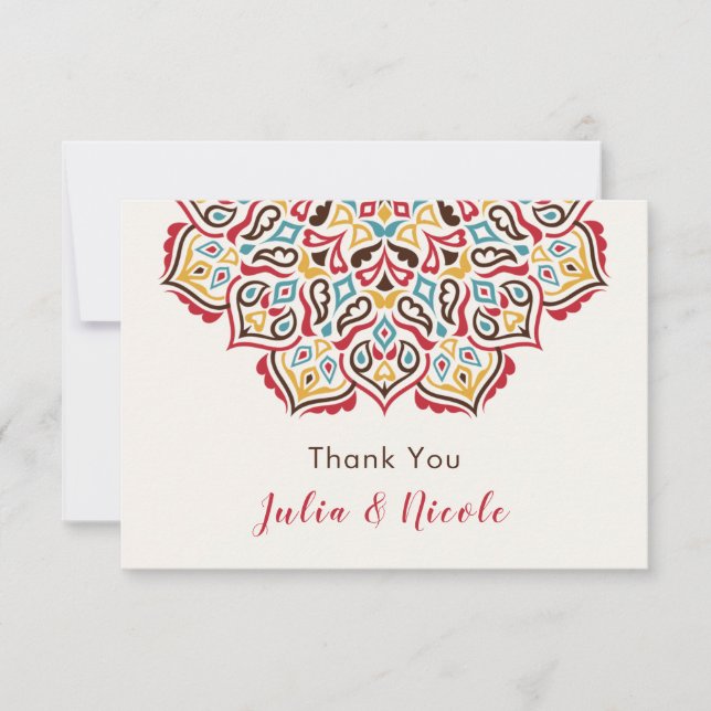 Casamento Clássico Geométrico de Mandala (Frente)