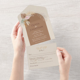 Casamento Clássico Moderno de Boho Rustico Beige B