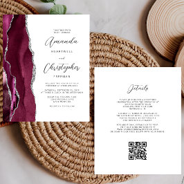 Casamento Código QR com Ágata Prata Orçamento Borg