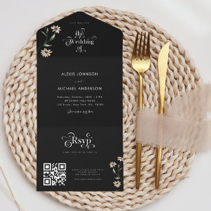 Casamento Código QR de Flores Silvestres da Flores