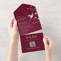 Casamento Código QR do Jardim Floral Chinoiserie B