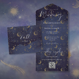 Casamento Código QR Espiritual Celestial Elegante