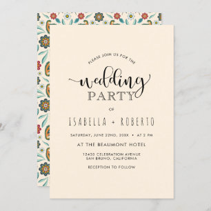 Casamento colorido floral do Batik do convite