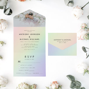 Casamento Colorido Orgulho gay LGBTQ Gradiente Arc