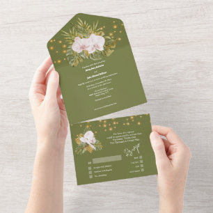 Casamento com a ilha de flor silvestre floral verd