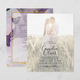 Casamento com Abstrato de FOTO Dourado de Álcool