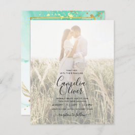 Casamento com Abstrato de Tinta Dourada de Álcool