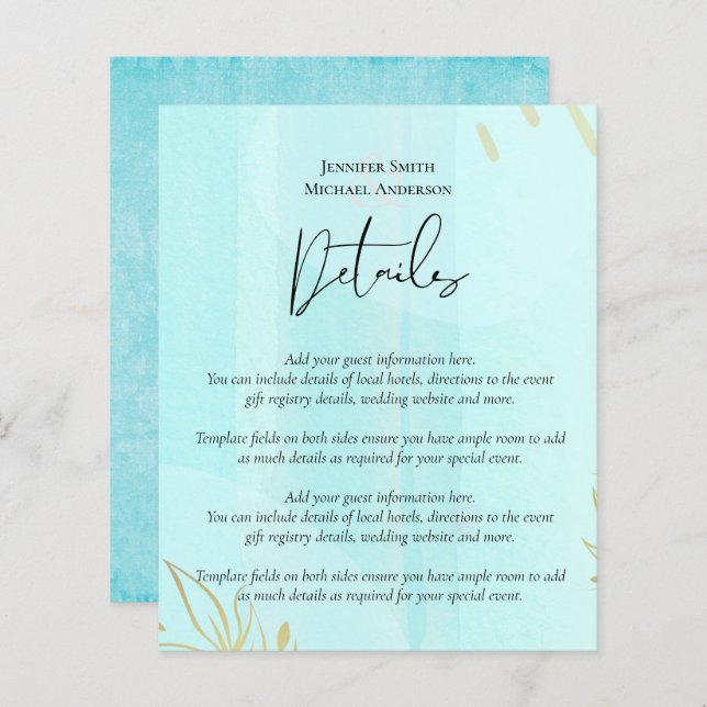 Casamento com Abstrato moderno japonês escandinavo (Frente/Verso)