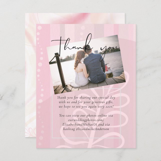 Casamento com Abstrato moderno japonês escandinavo (Frente/Verso)