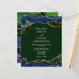 Casamento com Ágata Azul-Marinho e Verde