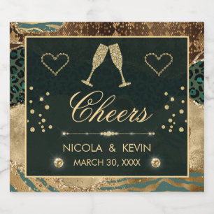 Casamento com Agitação de Impressão Dourada Saf