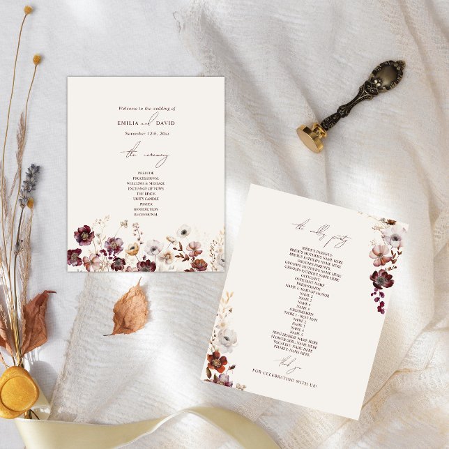 Casamento com Anemone Burgundy (Criador carregado)