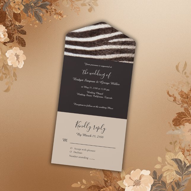 casamento com animais selvagens de pele de zebra l (Criador carregado)