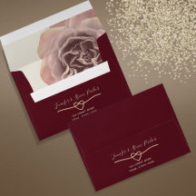 Casamento com Aquarela Floral Borgonha