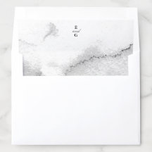 Casamento com Aquarela Negra e Monograma