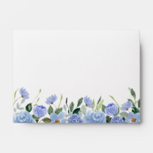 Casamento com Arco Floral Blue Watercolor