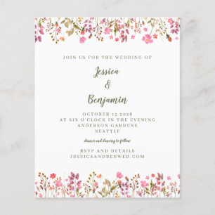 Casamento com Bordadura Floral de Flores Silvestre