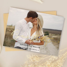 Casamento com Caligrafia Elegante Salva a Data