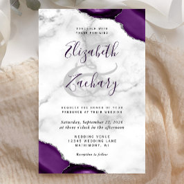 Casamento com Cantos de Mármore Ágata Prata Roxo O