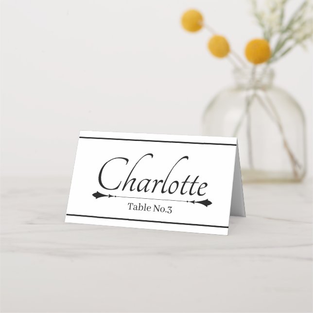 Casamento com Cartão de Colocação (Frente)