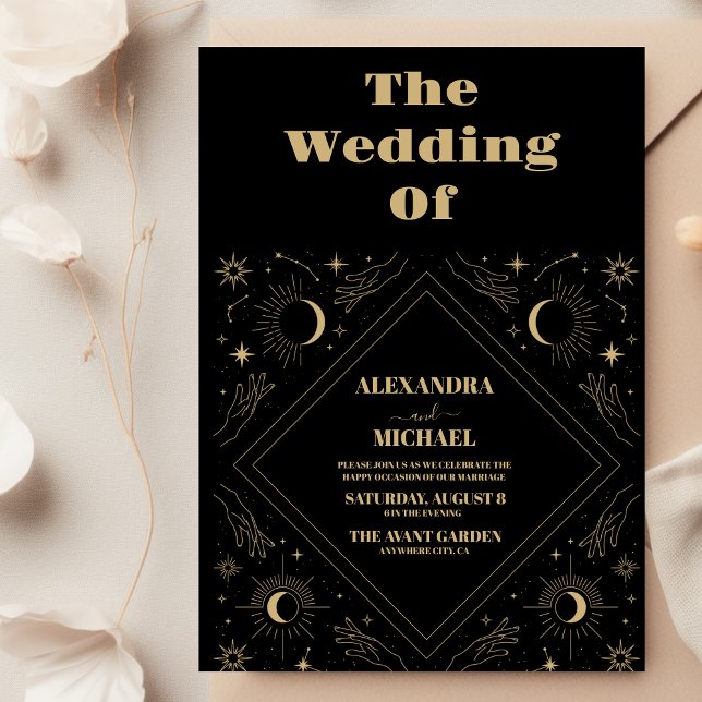 Casamento com Cartão de Tarot do Sol e da Lua (Criador carregado)