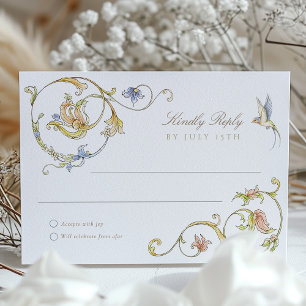 Casamento com Cartões RSVP de Jardim