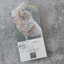 Casamento com Código QR de Foto do Monograma Român