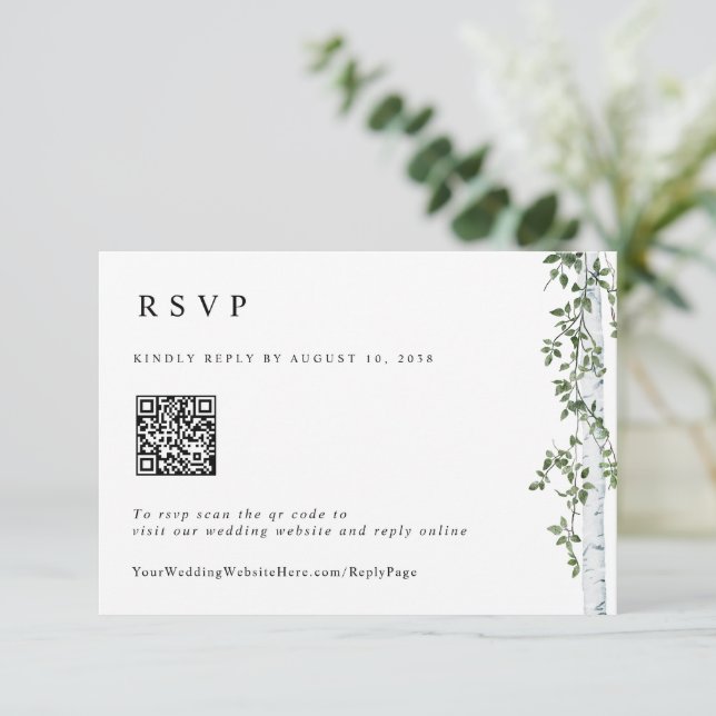 Casamento com Código QR de Resposta de Árvore de B (Em pé/Frente)