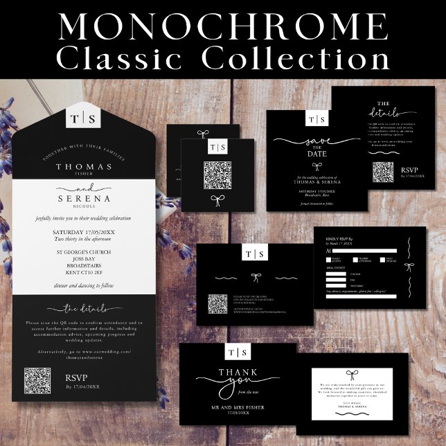 Casamento com Código QR Monocromático Branca Branc (Criador carregado)