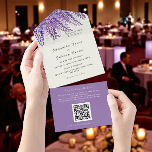 Casamento com Código QR Purple de Aquecedoria de W