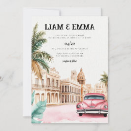 Casamento com Cuba Havana Convite para o casamento