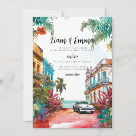Casamento com Cuba Havana Convite para o casamento