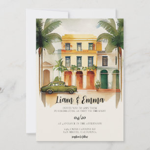 Casamento com Cuba Havana Convite para o casamento