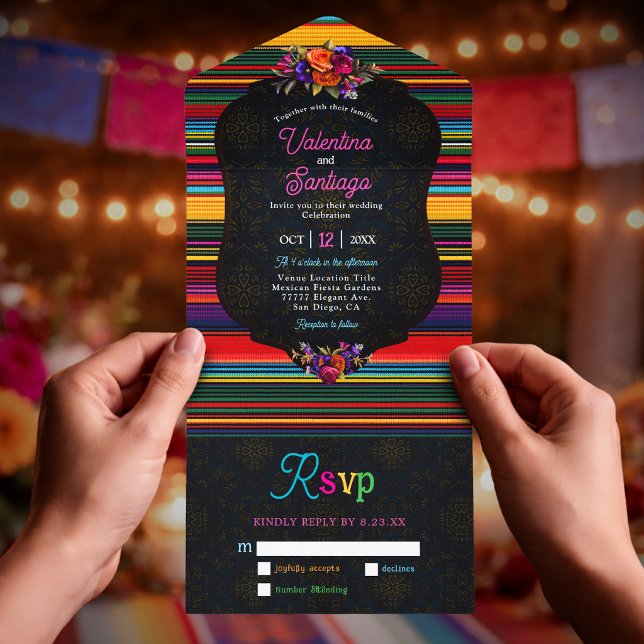 Casamento com elegantes flores mexicanas (Criador carregado)