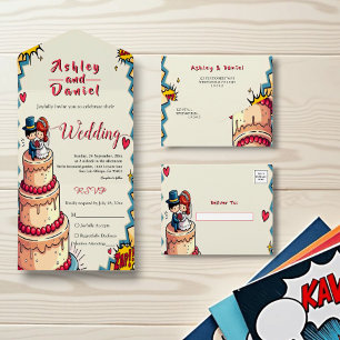 Casamento com Estilo de Banda Desenhada e Pop de A