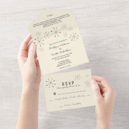 Casamento com Estilo Retro da Idade Atômica Modern