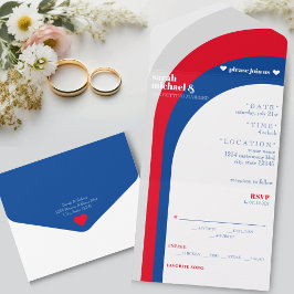 Casamento com Fita de Arcos Curvos e Brancos Verme