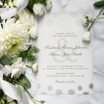 Casamento com Flocos de Neve Modernos de Silver Wi