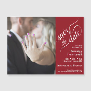 Casamento com Foto do Painel 2 Salve o Magnete Ver